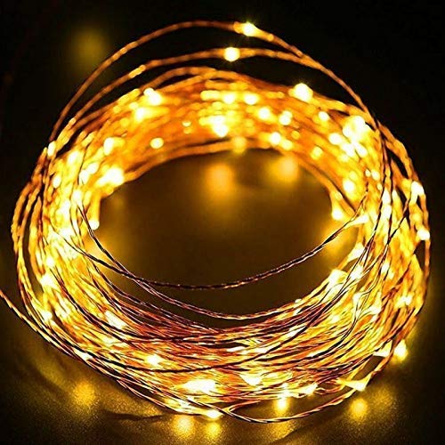Desidiya 3AA Battery Powered Copper String Decorative LED Fairy Lights Warm White, 10 Meters, 100 LED's (Pack of 1) - Image 3