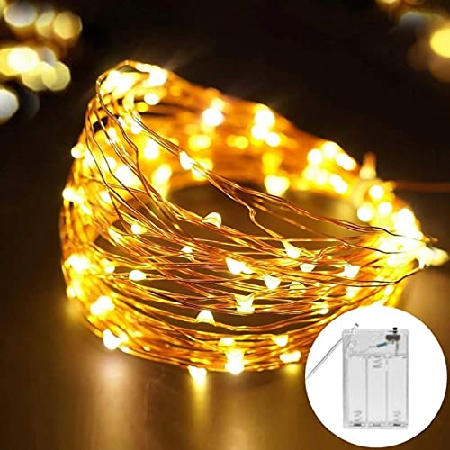 Desidiya 3AA Battery Powered Copper String Decorative LED Fairy Lights Warm White, 10 Meters, 100 LED's (Pack of 1) - Image 2