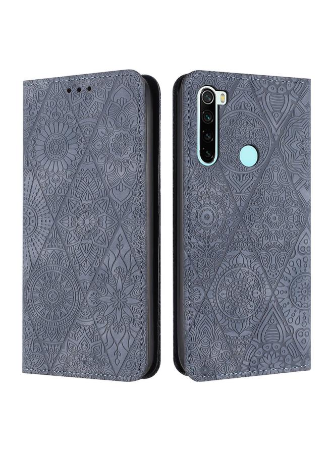 erorex Case For Redmi Note 8T Ethnic Embossed Adsorption Leather Phone Case - Image 1