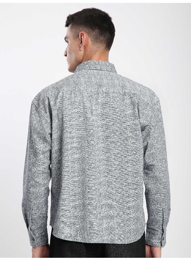 Beyoung Grey Dye Effect Overshirt - Image 4