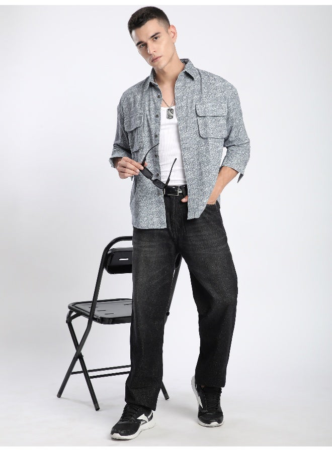 Beyoung Grey Dye Effect Overshirt - Image 2