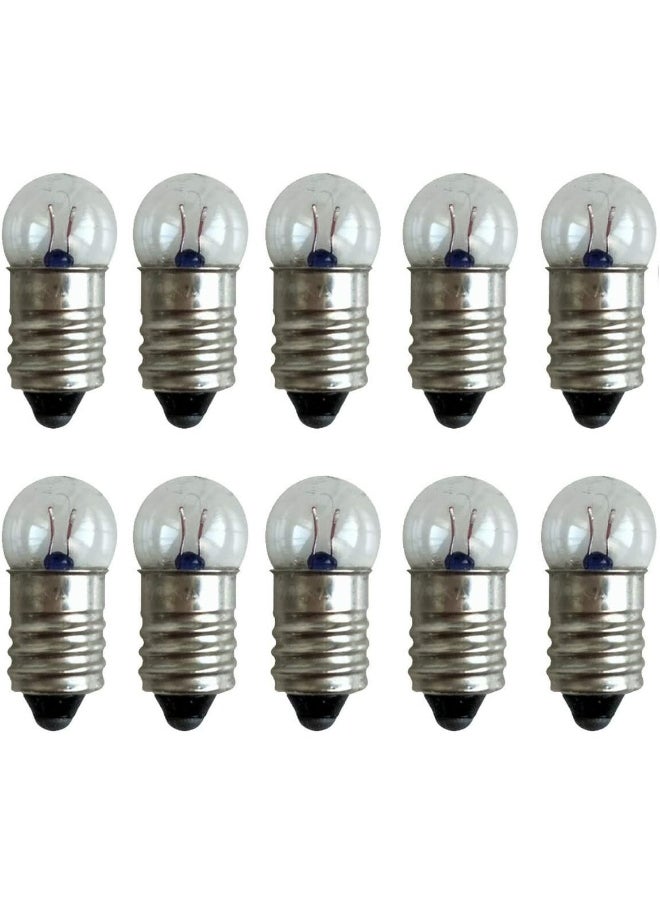 Royal Apex Miniature Screw Base Light Bulb Lamp Flashlight Torch DIY Work Light Etc. E10 (E10 Bulb Pack of 10)  - Image 1