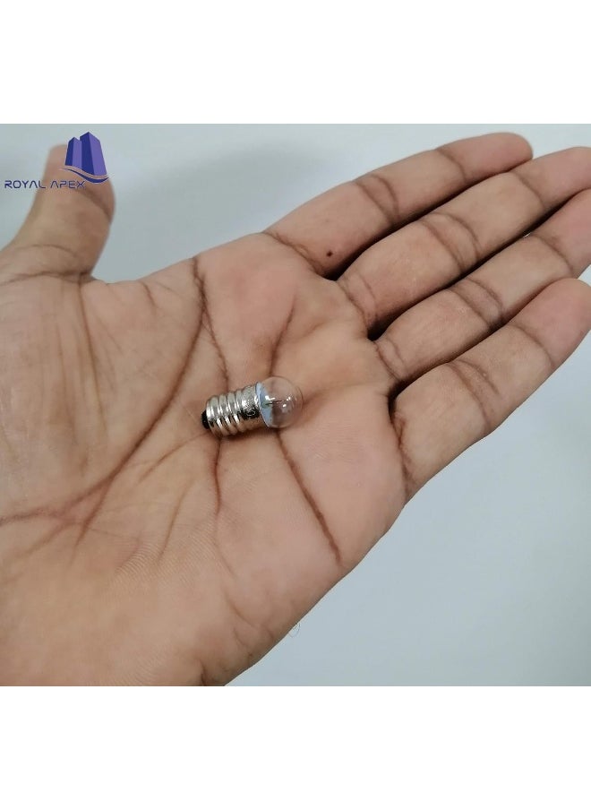 Royal Apex Miniature Screw Base Light Bulb Lamp Flashlight Torch DIY Work Light Etc. E10 (E10 Bulb Pack of 10)  - Image 3