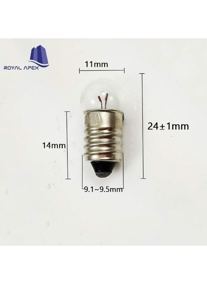 Royal Apex Miniature Screw Base Light Bulb Lamp Flashlight Torch DIY Work Light Etc. E10 (E10 Bulb Pack of 10)  - Image 2