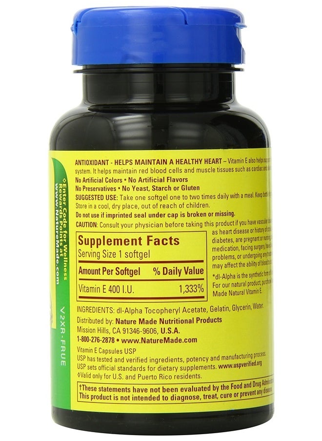 Nature Made - Vitamin E 400IU, 180 Softgels (Pack of 2) - Image 1