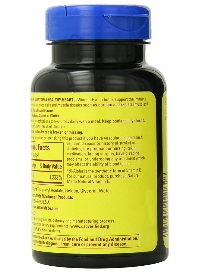 Nature Made - Vitamin E 400IU, 180 Softgels (Pack of 2) - Image 1