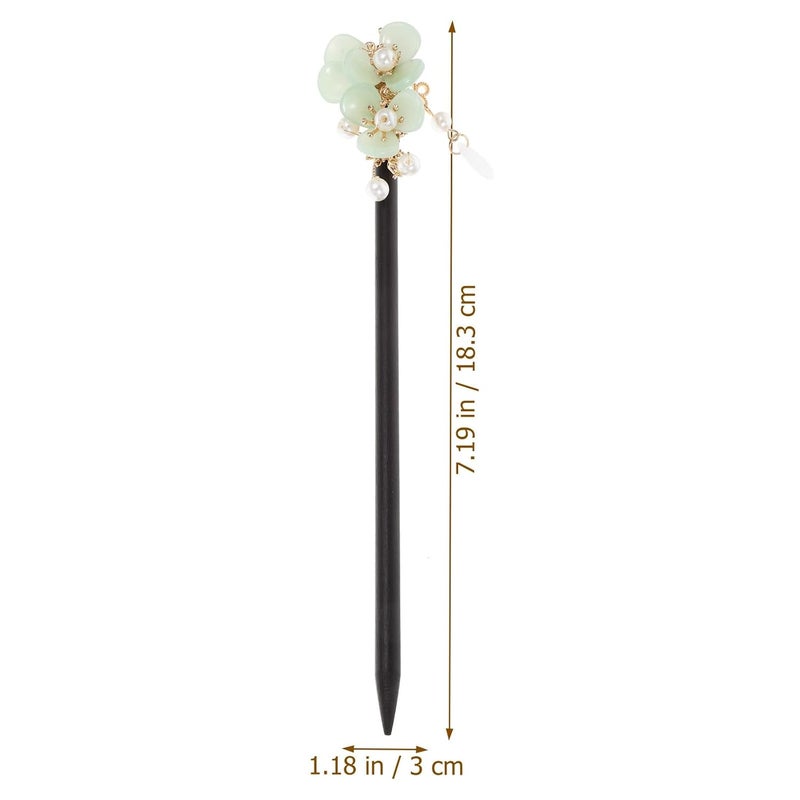 Wooden Hair Chopsticks Hair Sticks for Buns with Tassels Chinese Style for Women - Image 2