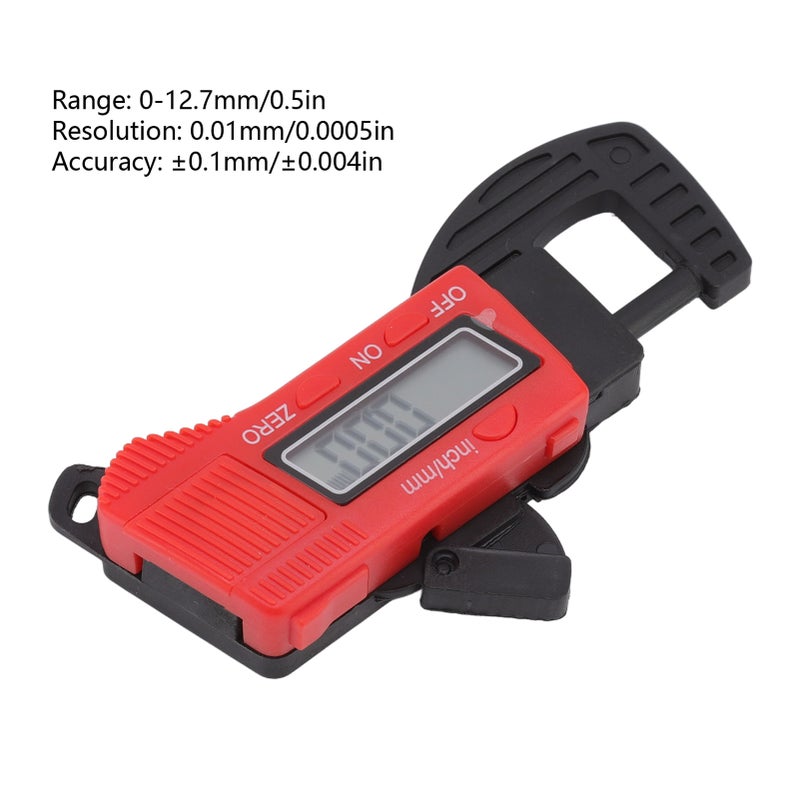 Electronic Thickness Gauge 0‑12.7mm High Accuracy Manual Digital Dial Thickness Meter for Paper Film Wire Document - Image 4