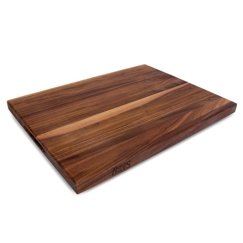 John BOOS John Boos RBoard Series 24 x 18 Walnut Cutting Board 15 Thick Butcher Block  Wooden Reversible Kitchen Prep Chopping Slab wRecessed Finger Grips  Edge Grain Construction 