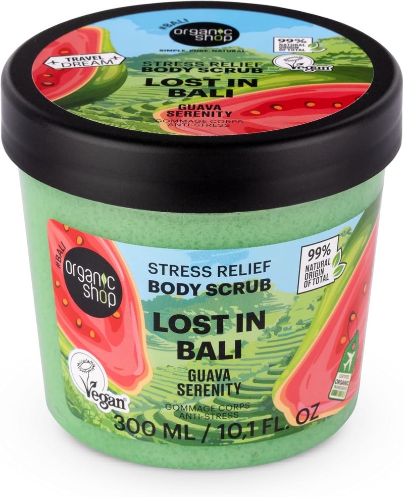 Organic Shop Lost in Bali Stress Relief Body Scrub Guava Serenity 300ml
