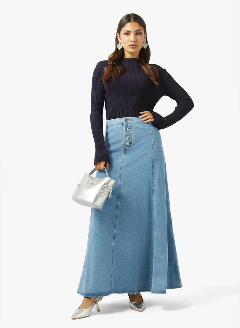 خزانة Denim A-line Skirt