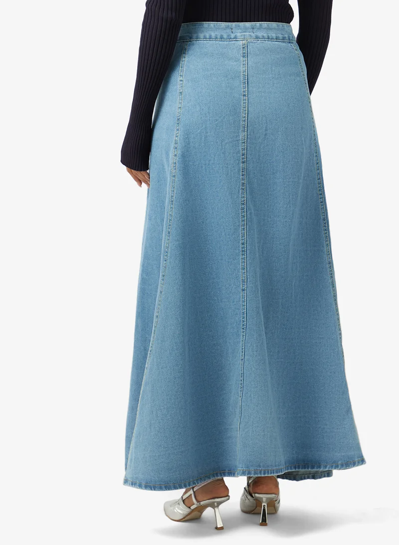 Khizana  Denim A-line Skirt for Women | Best Price UAE
