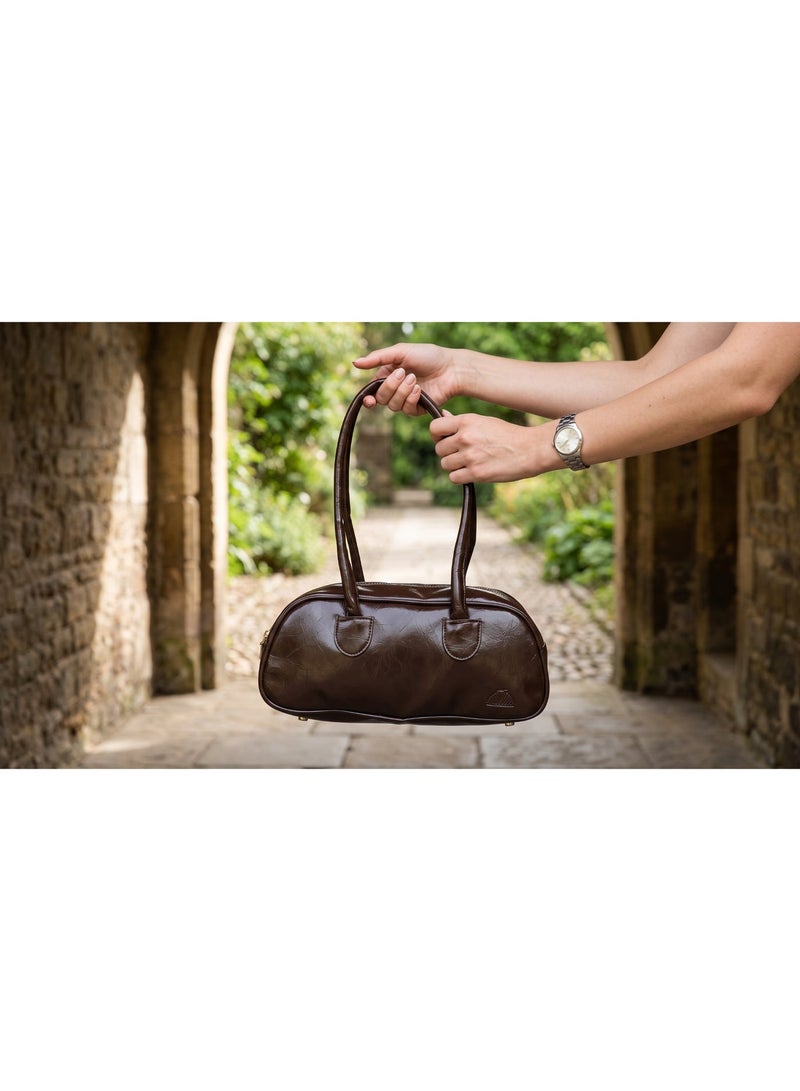 ريتزي Tulu Shoulder Bag - Dark Brown - Image 4