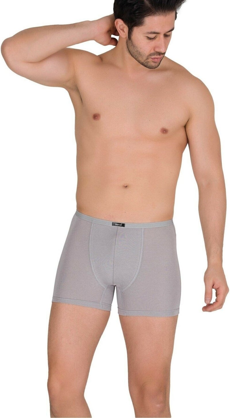 Berrak 2 Pieces Gray Color Slim Belted Modal Boxer
