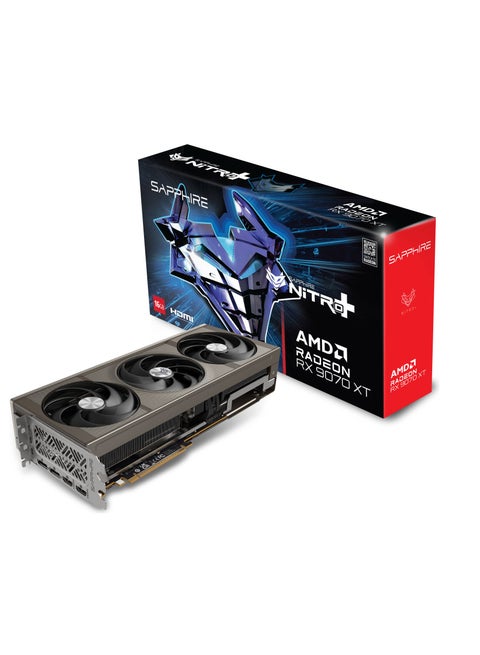 Sapphire NITRO+ AMD Radeon RX 9070 XT Graphics Card, 16GB GDDR6 256-Bit Memory, 3060 MHz Boost Clock, 4096 Stream Processors, 20 Gbps Memory Clock, PCI-Express 5.0 x16 | 11348-01-20G