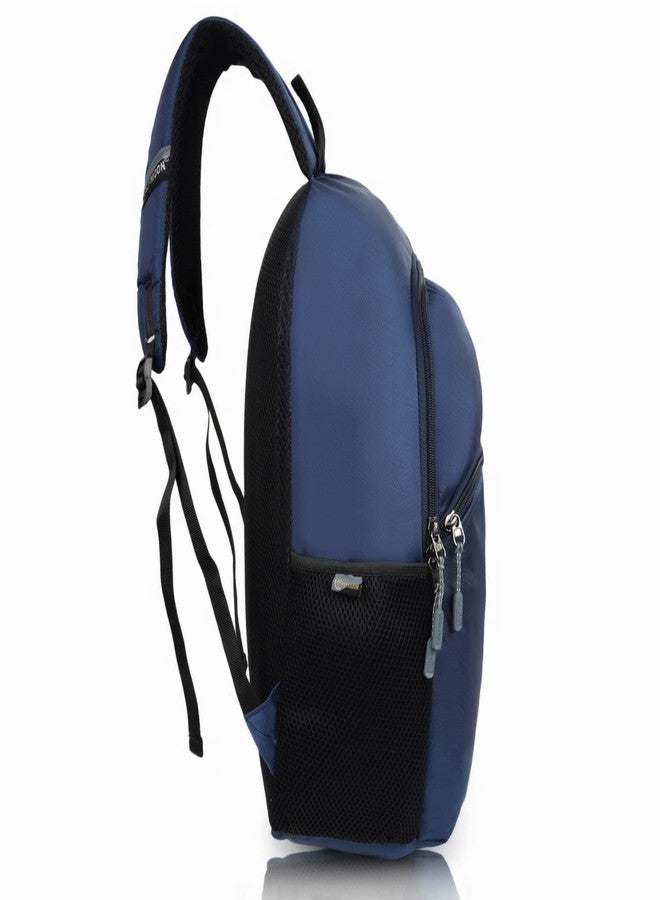 Half Moon 32L Water-Resistant Laptop Backpack/Bag for Men Women Boys Girls Office College Bag with 15.6 inch Laptop Compartment (Navy Blue) - Image 3