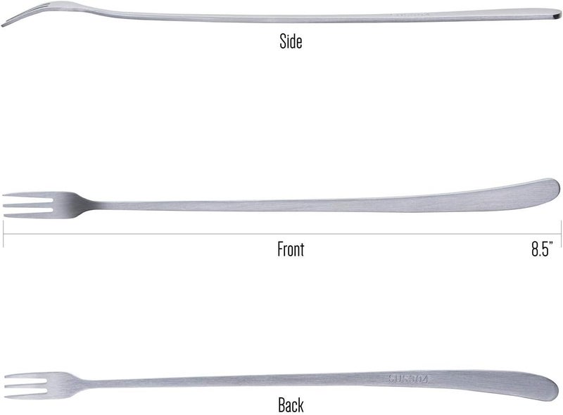 JSEVEN [] Long Handle Forks, Stainless Steel Dessert Forks, Fruits, Pickles Forks, Fancy Table Forks (6 Pcs) - Image 2