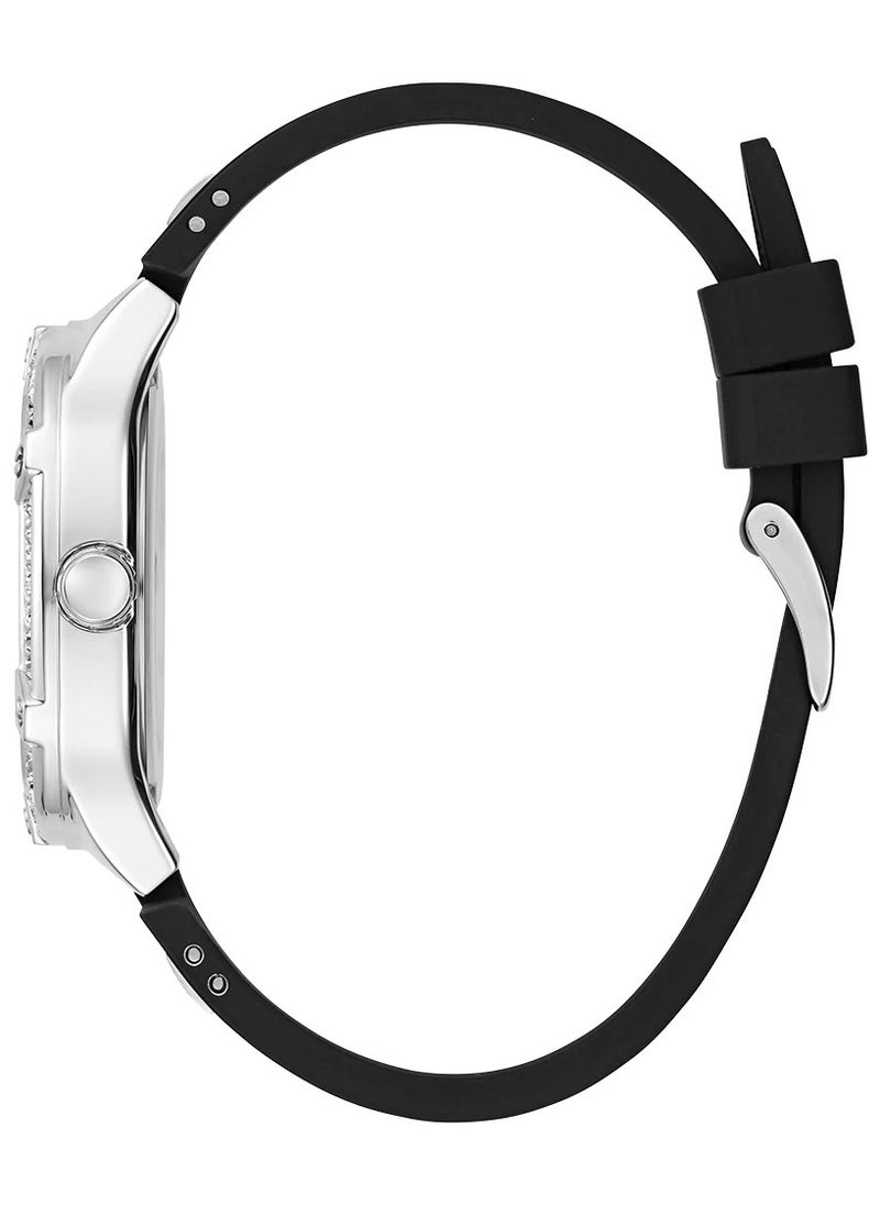 GUESS ساعة جيس متعددة الوظائف فضية اللون للنساء GW0619L1  - Image 4