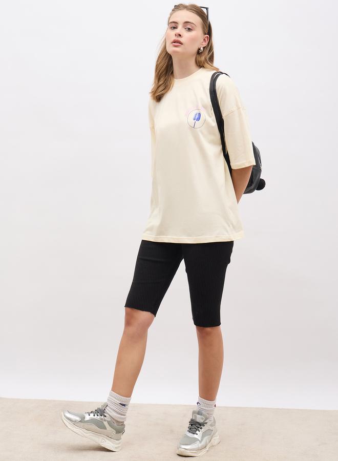 Styli Graphic Print Short Sleeve Oversized T-Shirt - Image 1