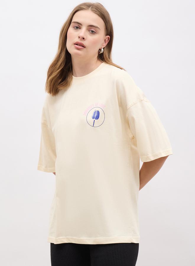 Styli Graphic Print Short Sleeve Oversized T-Shirt - Image 1