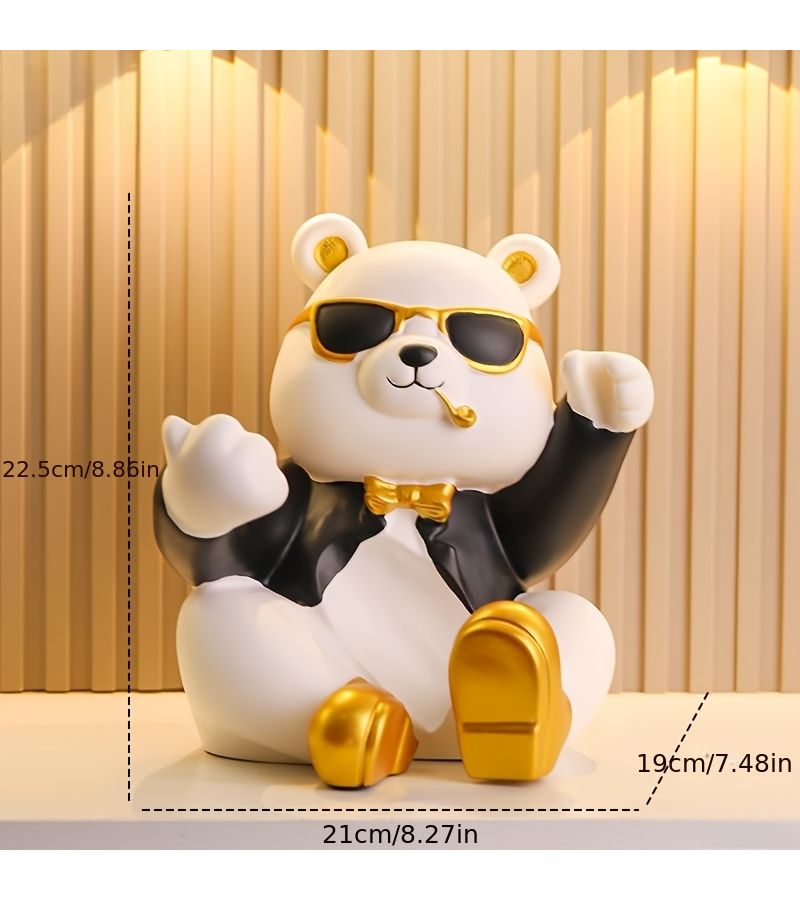 1pc Suit Bear Design Wine Rack Red Wine Holder Bottle Storage Light Luxury Home Living Room Entryway Decor Premium Craftsmanship Gift - Image 3