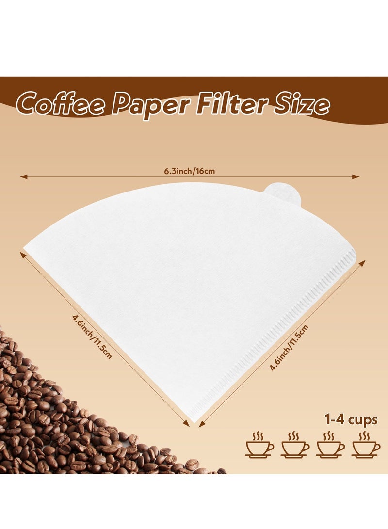 أبيكسلل ورق فلاتر القهوة V60، 100 فلتر غير مبيّض للاستخدام مرة واحدة لتحضير القهوة بالتنقيط، الحجم 01 (لـ 1-4 أكواب). - Image 2