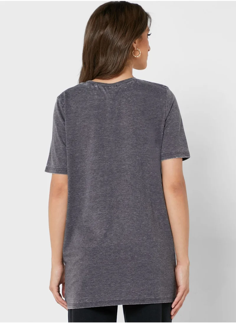 RIVER ISLAND Round Neck Graphic T-Shirt