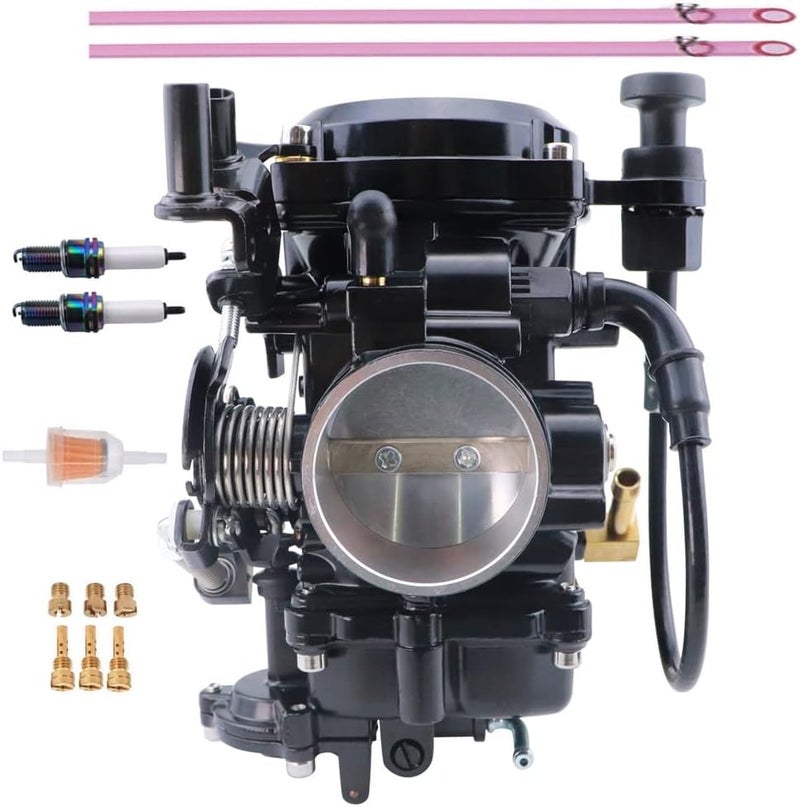 JIK Carburetor for Harley Davidson Road King Twin Cam 40mm CV40 Softail Dyna Sportster XL883 XL1200 - Black - Image 1