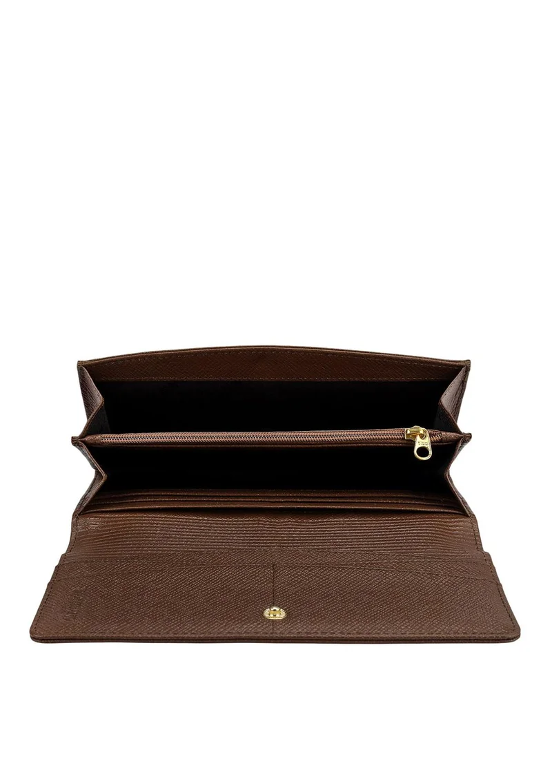 Da Milano  Da Milano Genuine Leather Brown Ladies Wallet for Women | Best Price UAE