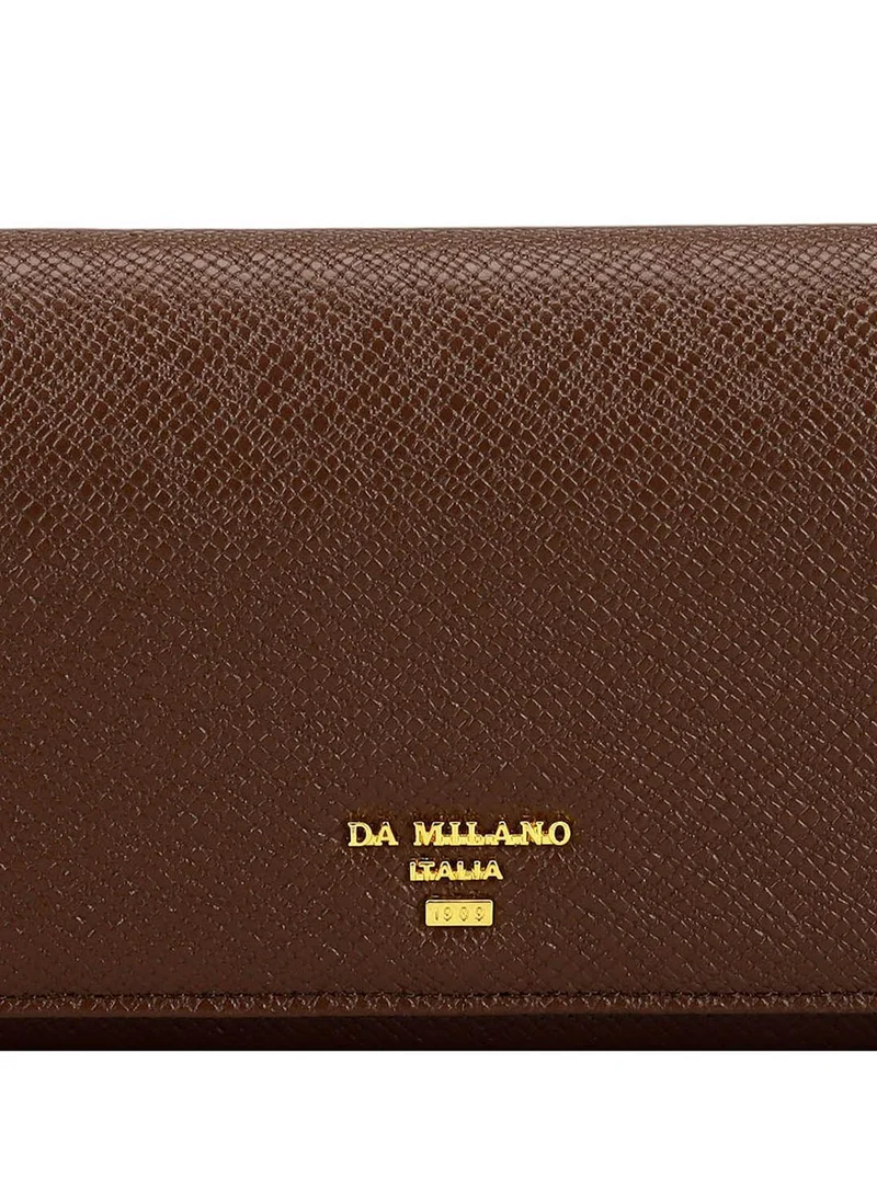 Da Milano  Da Milano Genuine Leather Brown Ladies Wallet for Women | Best Price UAE