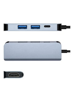 NIBEMINENT 4-In-1 Type-C USB Hub Grey  - Image 3