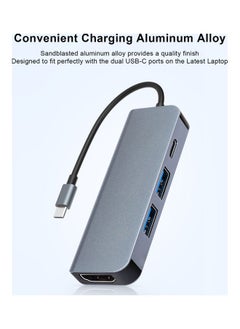 NIBEMINENT 4-In-1 Type-C USB Hub Grey  - Image 4