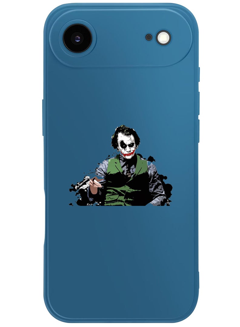 Theodor Protective Slim Fit Case Liquid Silicone Cover with Full Body Protection Anti-Scratch Shockproof Case For Apple iPhone 17 Air (Blue) Joker Pointing - Image 1