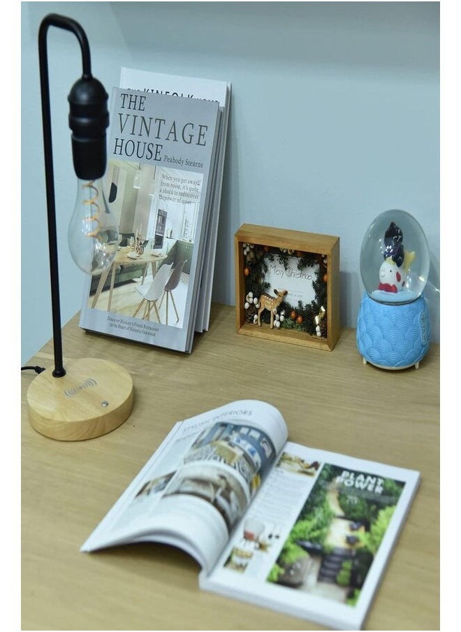 Original Magnetic Levitating Light Bulb, Wireless LED Floating Desk Lamp with Wireless Charger, Unique LED Night Light Levitation Lamp for Home Room Office Decor Gifts  - Image 4