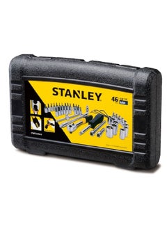 Stanley 46-Piece Square Drive Metric Socket and Bit Set Black and Silver 5 x 14 x 22.5 cm STMT72794-8  - Image 3