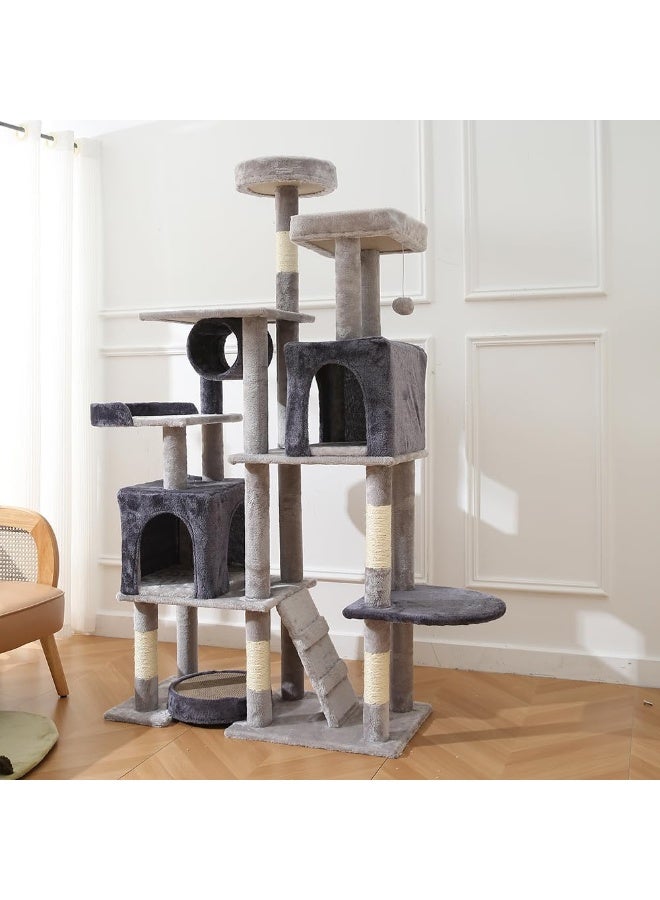 NeoStyle Cat Tower, Indoor Cat Tree with Sisal Covered Catch Posts and Plush Catch Balls, Suitable for Small and Medium-sized Cats - Image 5