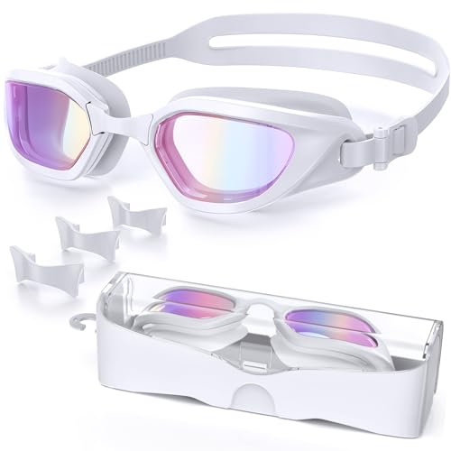 Vegemono Swim Goggles, Unisex Adult Swimming Goggles Anti Fog Anti UV No Leakage Wide View for Men Women Youth - Image 1