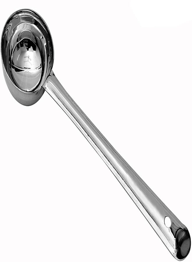 JGS Stainless Steel Jointless laddles Serving Spoon for Kitchen (Silver) - Image 1
