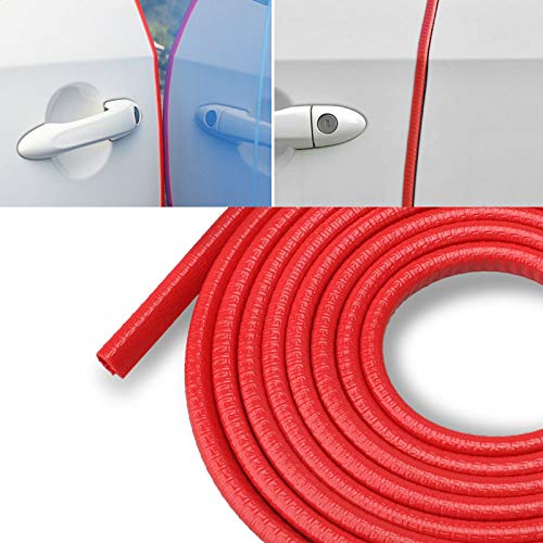 PRIKNIK Car U Shape Edge Trim Rubber Strip Seal Protector Car Door Edge Guards (16 ft/5 m) Compatible with Cars (Red, 16 ft) - Image 3