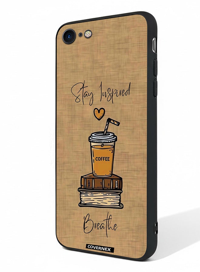 Covernex Apple iPhone 8 Protective Case Cover Printed Featuring Breath And Stay Inspired - Image 1