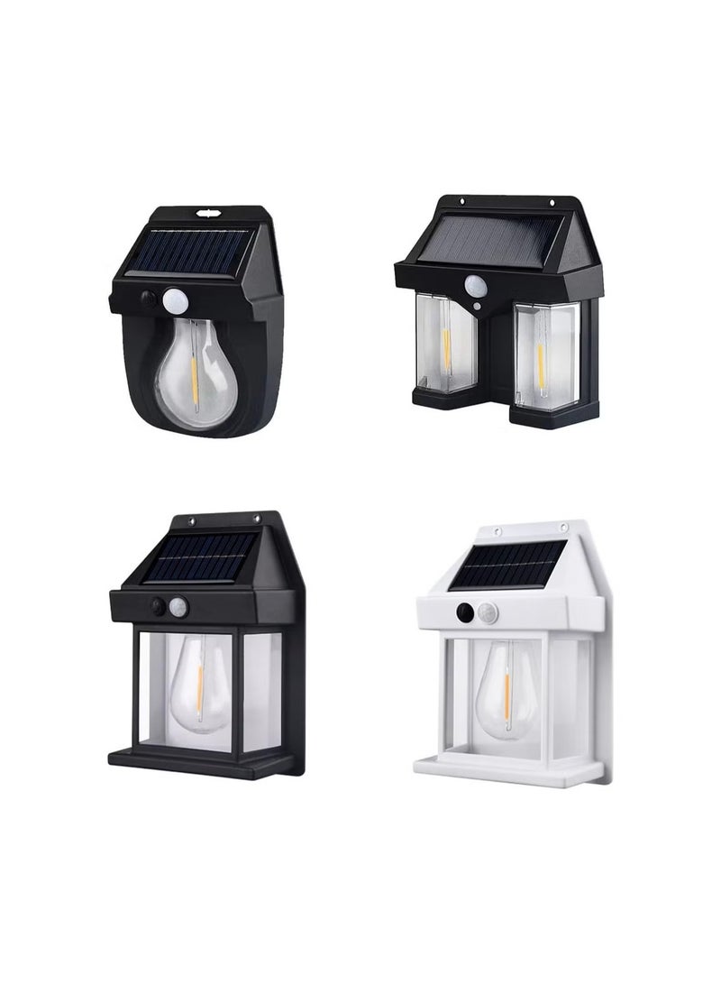 Raxoom Outdoor Solar Fence Wall LED Light Tungsten Filament Bulb Night Lamp For Courtyard Backyard Garden And Garage Decorative - Image 2