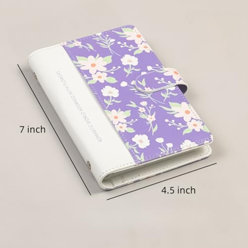 SUSOYAOCHEN 100 Envelope Savings Challenges Book Leather Cash Organizer 100 Pocket Money Challenge Binder Saver Successfully Reach Your Savings Goals (Purple) - Image 2