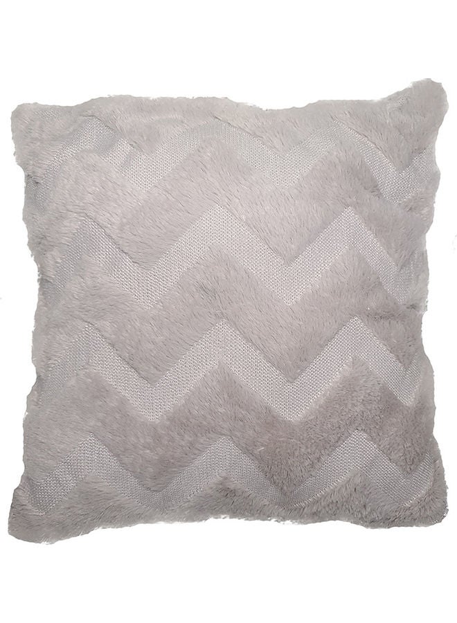 إسكدنيا طقم وسادة محشوة وغطاء ذو وجهين رمادي 45x45سم - Image 2