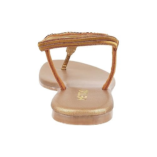 Metro Women Antic Gold Flat Fashion Sandal UK/7 EU/40 (33-96) - Image 4