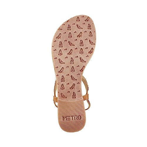 Metro Women Antic Gold Flat Fashion Sandal UK/7 EU/40 (33-96) - Image 5