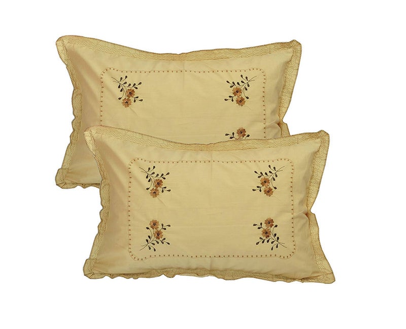 HSR Collection Cotton 144 TC Pillow Cover (Standard_Beige) - Image 3