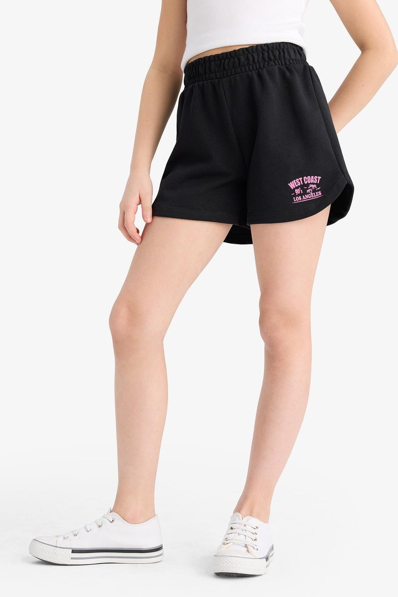DeFacto Girl Printed Elastic Waist Shorts - Image 1