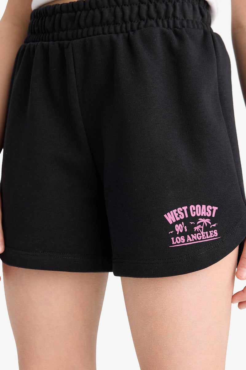 DeFacto Girl Printed Elastic Waist Shorts - Image 4