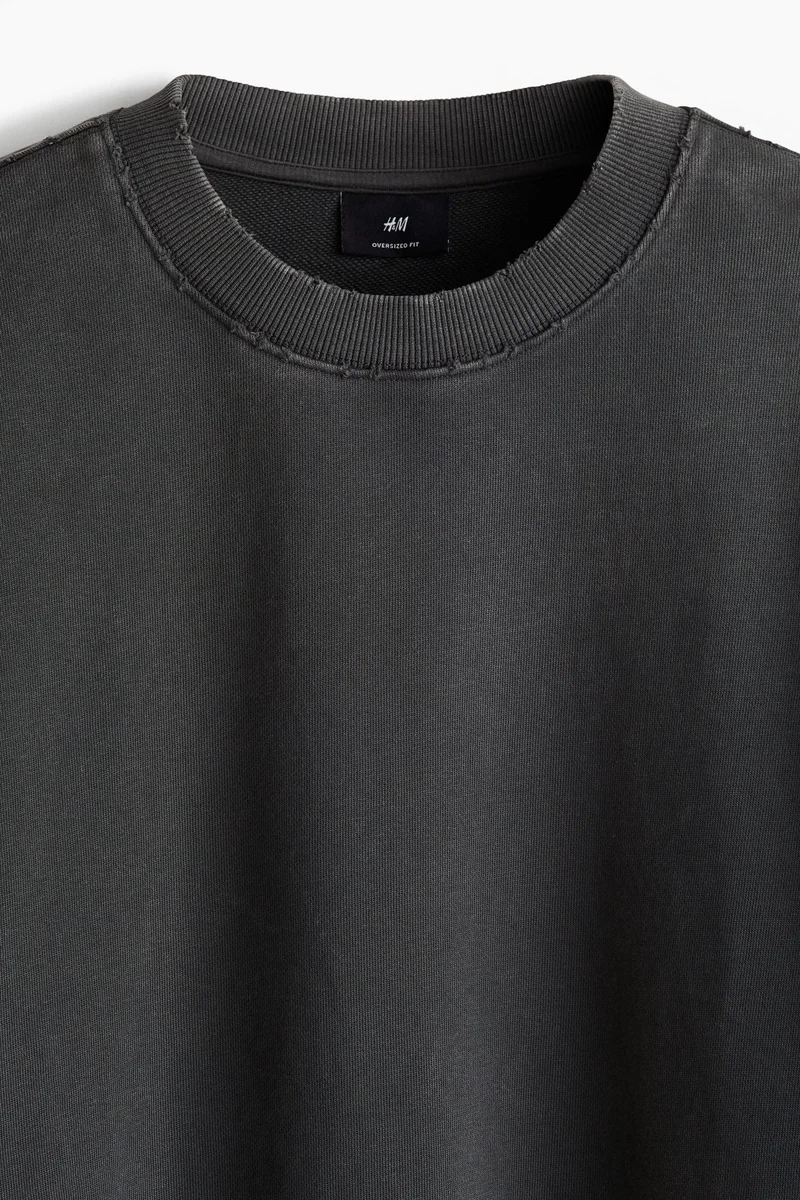 H&M Oversized Fit washed-look sweatshirt