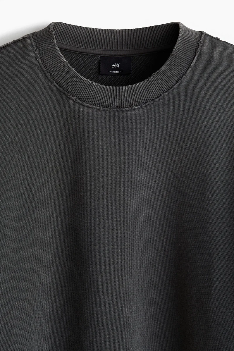 H&M Oversized Fit washed-look sweatshirt